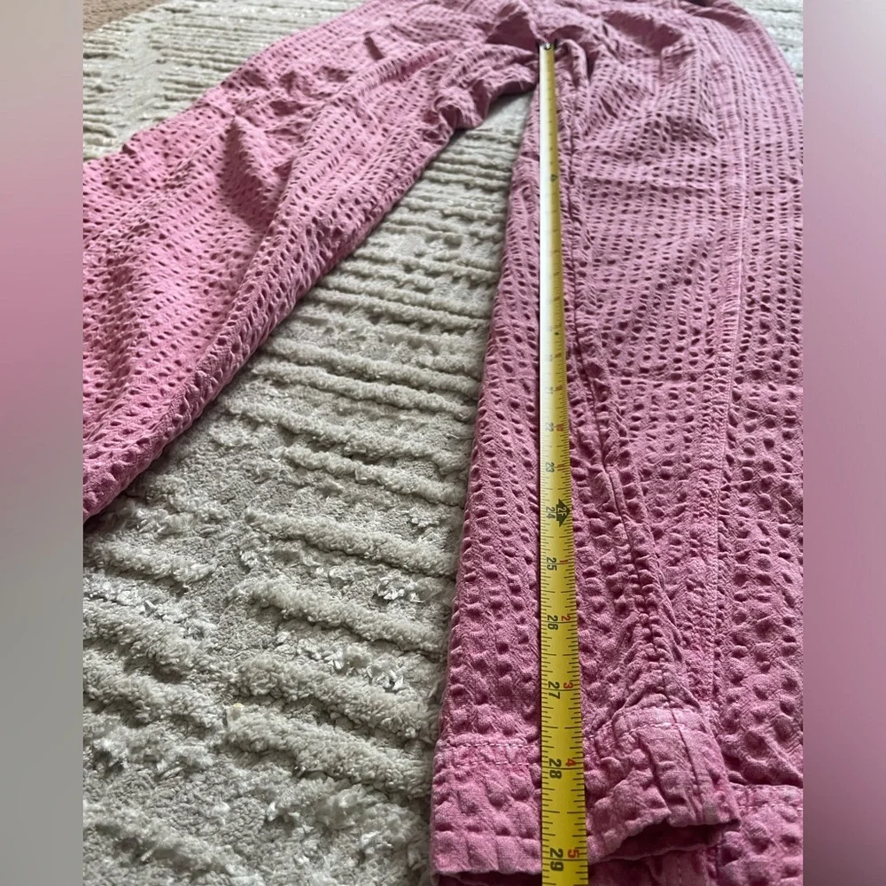 Free‎ People Pink Textured High Waisted Pants